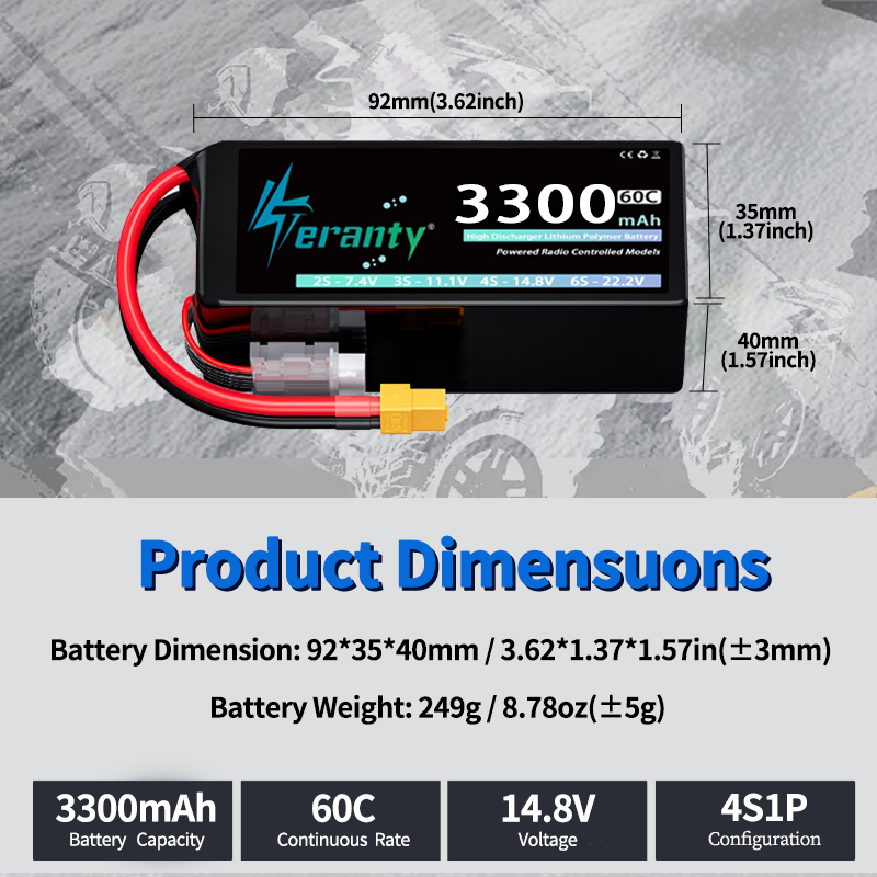 TERANTY 4S 3300mAh Lipo Batter - Drone Battery Lipo ulasan dan harga