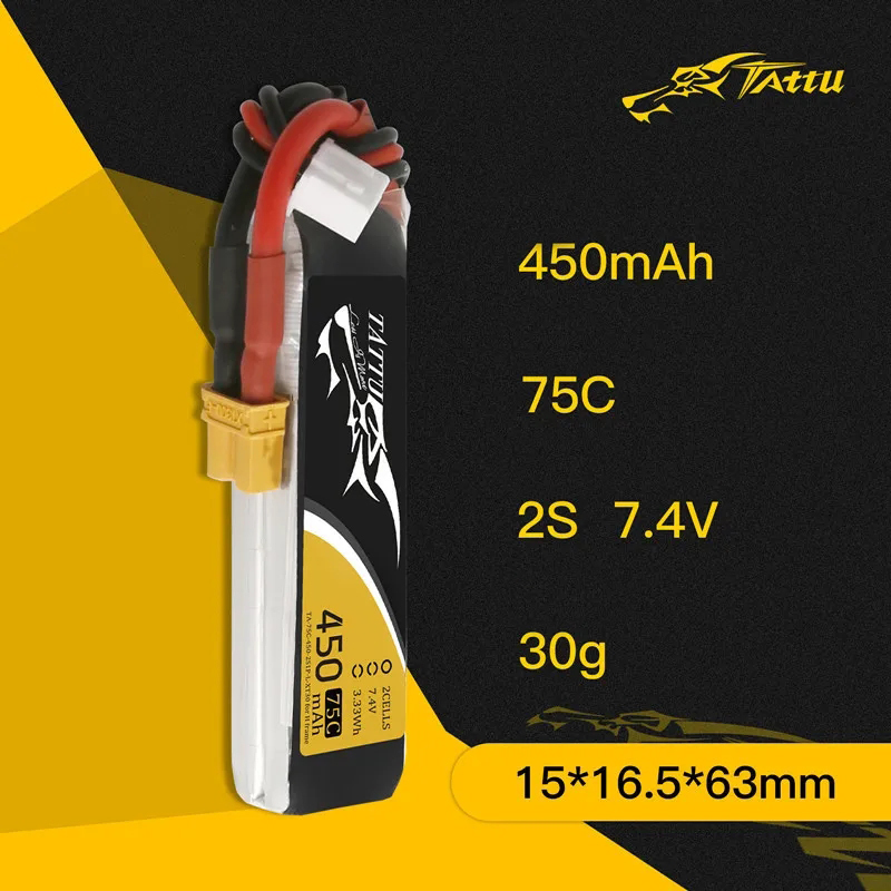 3Pcs NEW TATTU 450/500/550mAh  - Drone Battery Lipo ulasan dan harga